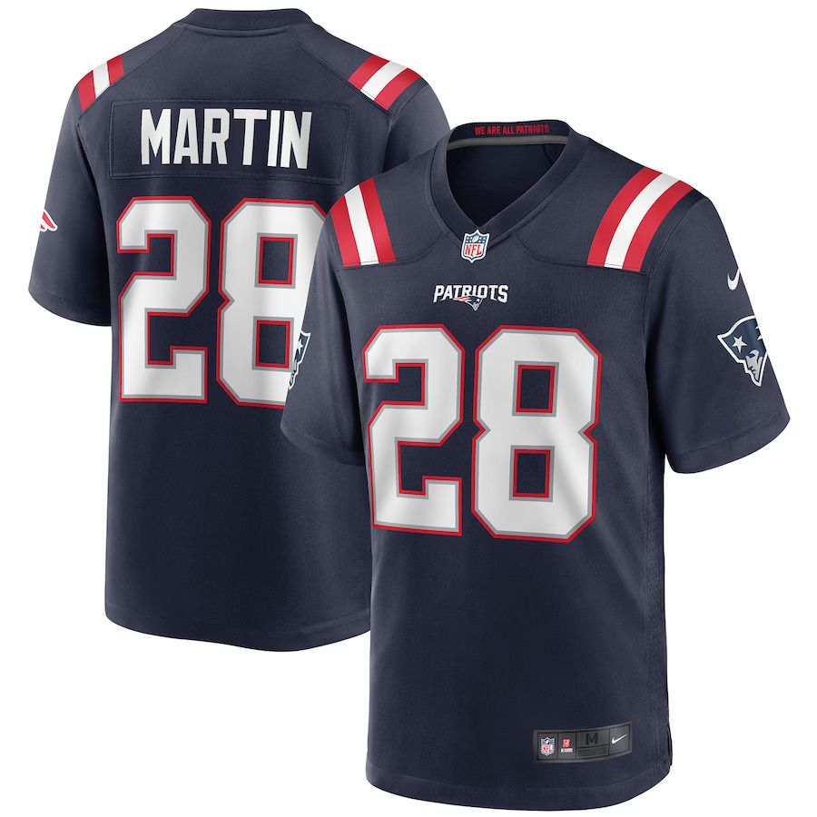 Men New England Patriots #28 Curtis Martin Nike Navy Game Retired Player NFL Jersey->new england patriots->NFL Jersey